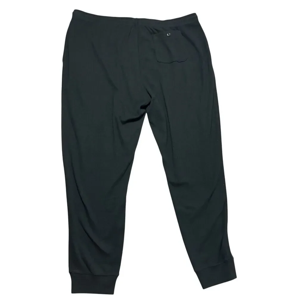 J Crew Heritage Brushed Rib Knit Jogger Mens‎ XL Black Cotton Sweatpants BS571